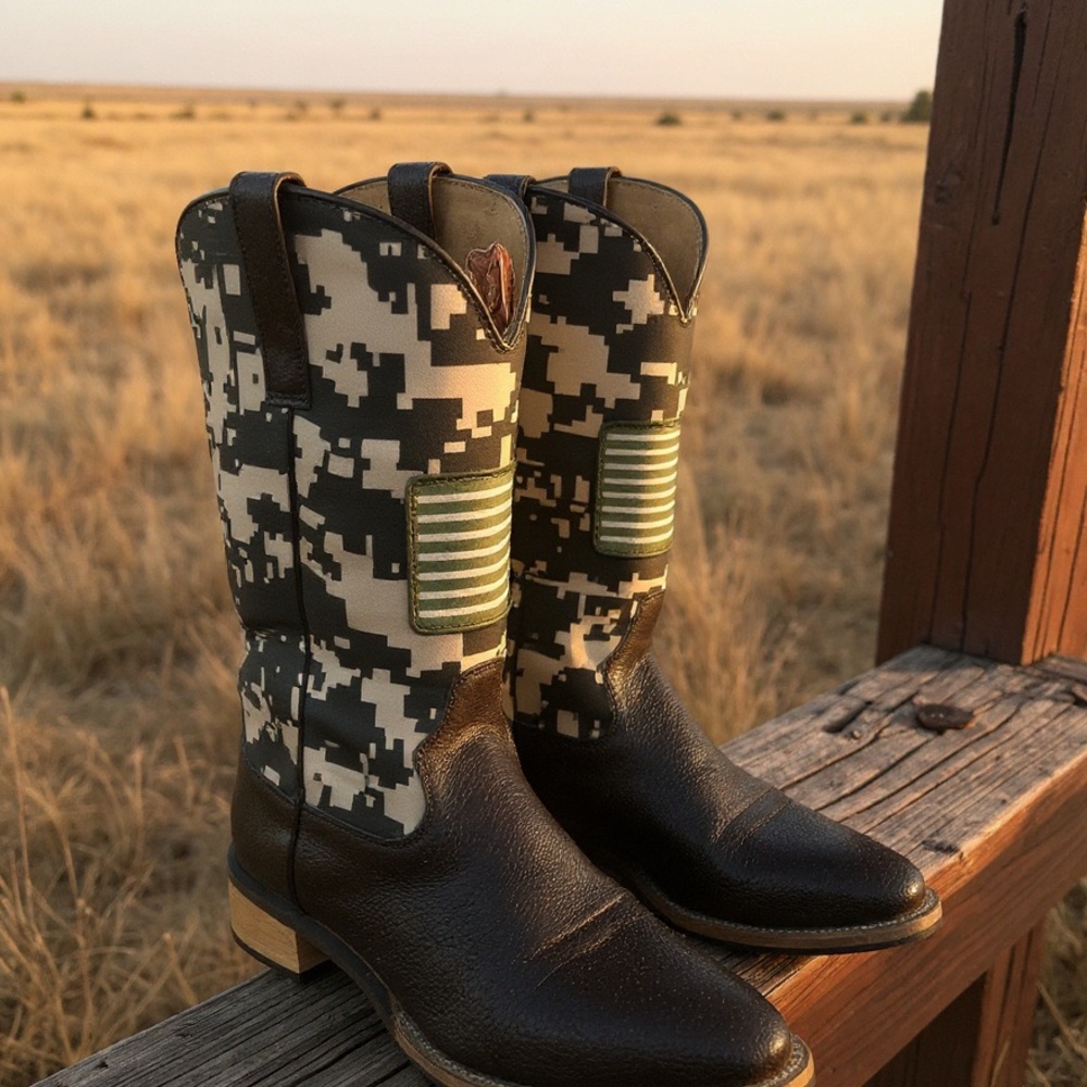 Digital Camo Cowboy Boots